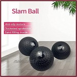 Médecine Ball Agyh Noir Ballon Black Ball Slam Boule Boule pondérée Core Boule de Muscle Cardio Entraînement Facile à saisir Une Bande de roulement Coque en PVC Robuste Taille: 6kg 13 2LB-9kg