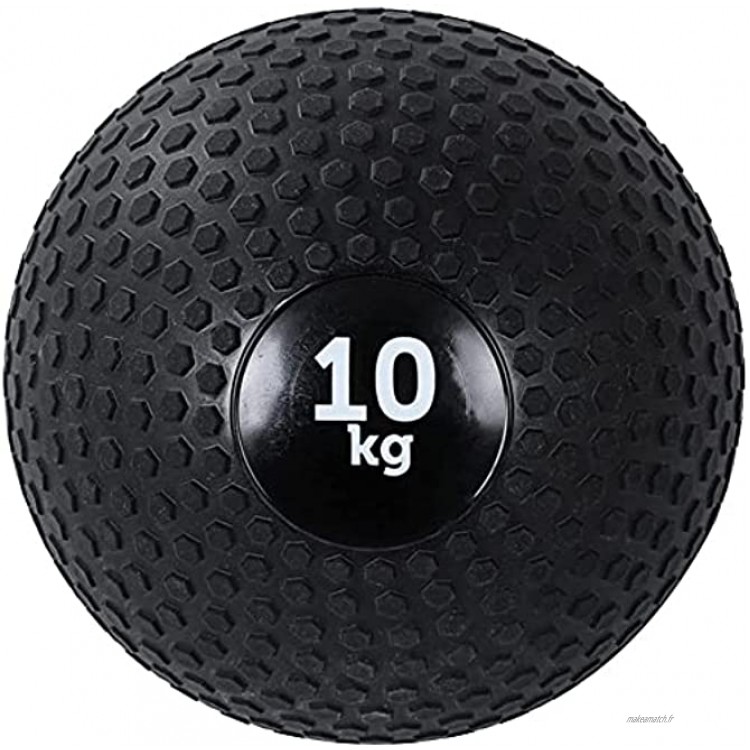 Médecine Ball Agyh Slam Ball Cross Entraînement Core Formation Jouant Entraînement Ballon Texture Texture Noir Stretch Fitness Ball Taille: 8kg 17 6lb-10kg 22lb