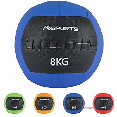 MSPORTS Wall-Ball Premium Balle lestée 2-10 kg