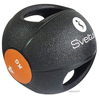 Sveltus Médecine Ball avec poignées Poids Disponibles: 4 6 8 et 10 kg